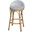 Tobias Outdoor Rattan and Metal Low Back Counter Stool In Black and White
