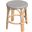 Tobias Rattan Round 18 Inch Stool In Gray and White