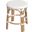 Tobias Rattan Round 18 Inch Stool In White