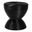 Tokyo Laminated Natural Rattan Side Table In Black