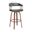 Topanga 26 Inch Swivel Counter Stool In Gray and Walnut