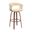Topanga 30.5 Inch Swivel Bar Stool In Cream and Walnut