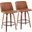 Toriano 26 Inch Counter Stool Set of 2 In Brown