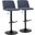 Toriano Adjustable Barstool Set of 2 In Blue/Black