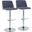 Toriano Adjustable Barstool Set of 2 In Blue/Chrome