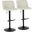 Toriano Adjustable Barstool Set of 2 In Cream Noise