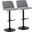 Toriano Adjustable Barstool Set of 2 In Grey/Black