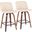 Toriano Fixed Height Counter Stool Set of 2 In Cream