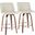 Toriano Counter Stool Set of 2 In Cream/Chrome
