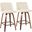 Toriano Counter Stool Set of 2 In Cream/Black