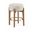 Torino Fabric Upholstered Counter Stool Set of 2 In Beige