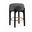 Torino Fabric Upholstered Counter Stool Set of 2 In Black