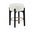 Torino Fabric Upholstered Counter Stool Set of 2 In Cream