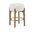 Torino Fabric Upholstered Counter Stool Set of 2 In Cream