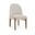 Torino Fabric Upholstered Dining Chair Set of 2 In Beige