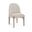 Torino Fabric Upholstered Dining Chair Set of 2 In Beige