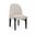 Torino Fabric Upholstered Dining Chair Set of 2 In Beige