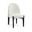 Torino Fabric Upholstered Dining Chair Set of 2 In Cream