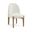 Torino Fabric Upholstered Dining Chair Set of 2 In Cream