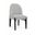 Torino Fabric Upholstered Dining Chair Set of 2 In Grey