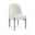 Torino Fabric Upholstered Dining Chair Set of 2 In Cream