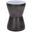 Torre Indoor-Outdoor Modern Concrete 17.3 Inch Height Accent Table in Black