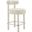 Toulouse Boucle Fabric Counter Stool In Ivory and Silver