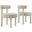 Toulouse Boucle Fabric Dining Chair Set of 2 In Ivory