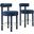 Toulouse Performance Velvet Counter Stool Set of 2 In Gold In Blue