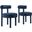 Toulouse Performance Velvet Dining Chair Set of 2 In Midnight Blue