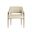 Tova Dining Armchair In Dillon Cream and Bravo Ash