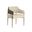 Tova Dining Armchair In Dillon Cream and Bravo Ash