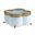 Tracery Cachepot - Small In Blue and Gold