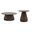 Traditions Coulter Occasional Table Set In Burnished Brown