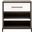 Traditions Wrenn 1 Drawer Nightstand In Brown Acacia and White