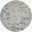 Tranquil Ivory and Turquoise 5'3" x 5'3" Round Area Rug