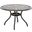 Tranquilius 48 Inch Outdoor Round Dining Table with Lattice Tabletop, Umbrella Hole and Curved Legs In Bronze