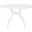 Tranquilius 48 Inch Outdoor Round Dining Table with Lattice Tabletop, Umbrella Hole and Curved Legs In White