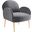 Transcend Performance Velvet Arm Chair In Gray