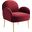 Transcend Performance Velvet Arm Chair In Maroon