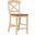 Transitional X-Back 24 Inch Counter Stool In Caramel and Biscotti
