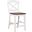 Transitional X-Back 24 Inch Counter Stool In Distressed Cocoa Brown and Distressed Cotton White