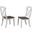 Transitional X-Back Dining Chair In Cocoa Brown and Cotton White