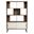 Transmit 45 Inch Bookcase With Sliding Doors In Walnut Linen