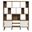Transmit 59 Inch Bookcase With Sliding Doors In Walnut Linen