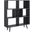 Transmit 7 Shelf Wood Grain Bookcase In Charcoal