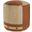 Travo Color Block Flatweave All-Natural Cotton Ottoman Pouf In Tan and Cream