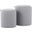 Tray Contemporary Nesting Ottoman Set In Grey Fabric And Natural Wood