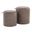 Tray Nesting Ottoman Set In Brown and Natural
