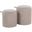 Tray Nesting Ottoman Set In Light Brown and Natural